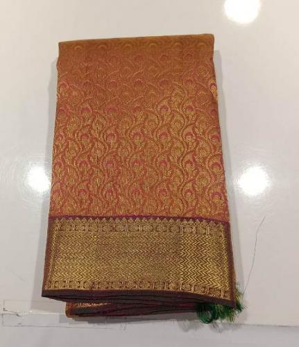 ARNI SILK HALF FINE ZARI SAREE WITH BLOUSE